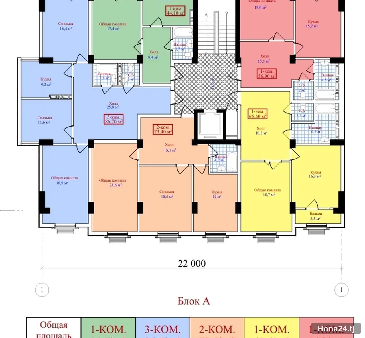 2-комн. квартира, 14-й мкр, 50 м² — 5